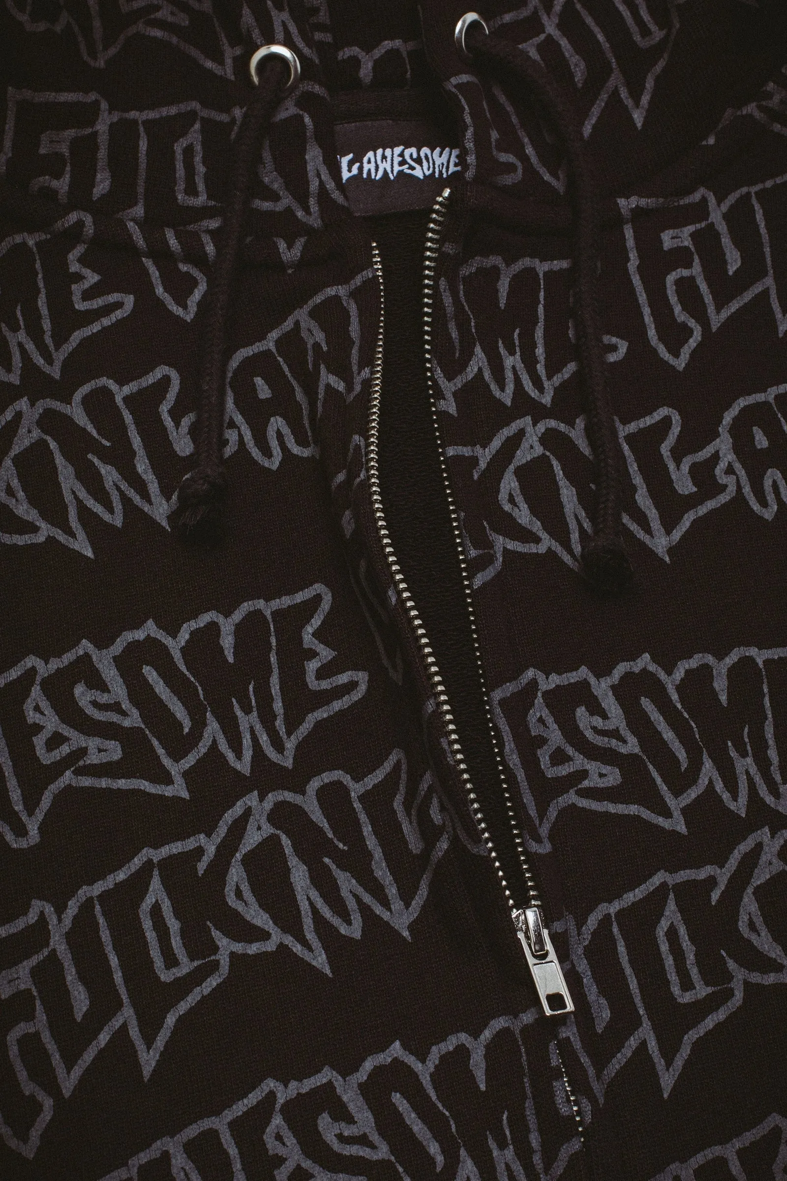 AOP STAMP ZIPPED HOODIE