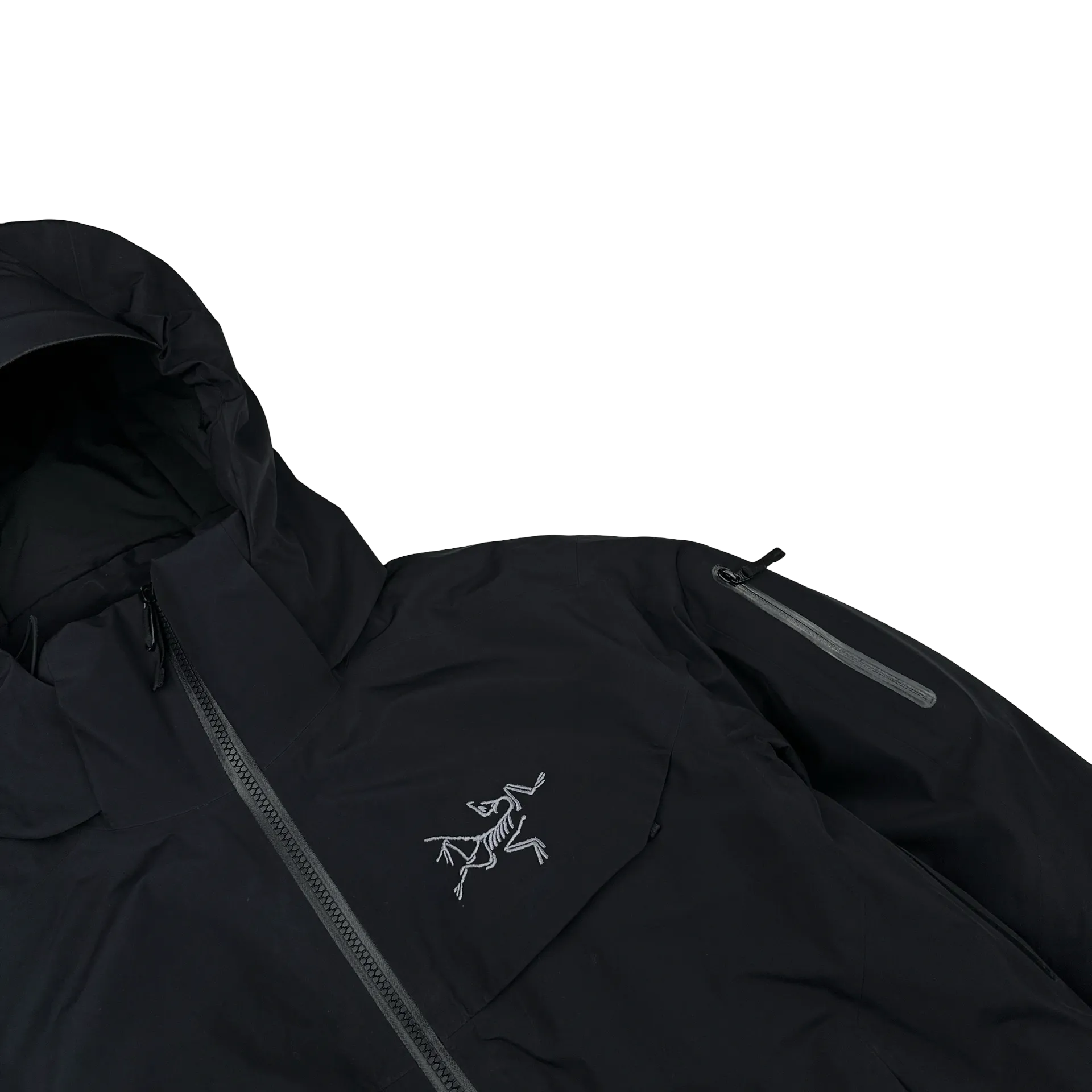 Arcteryx Black Macai Down Filled Gore-Tex Drop Hood Jacket - Medium