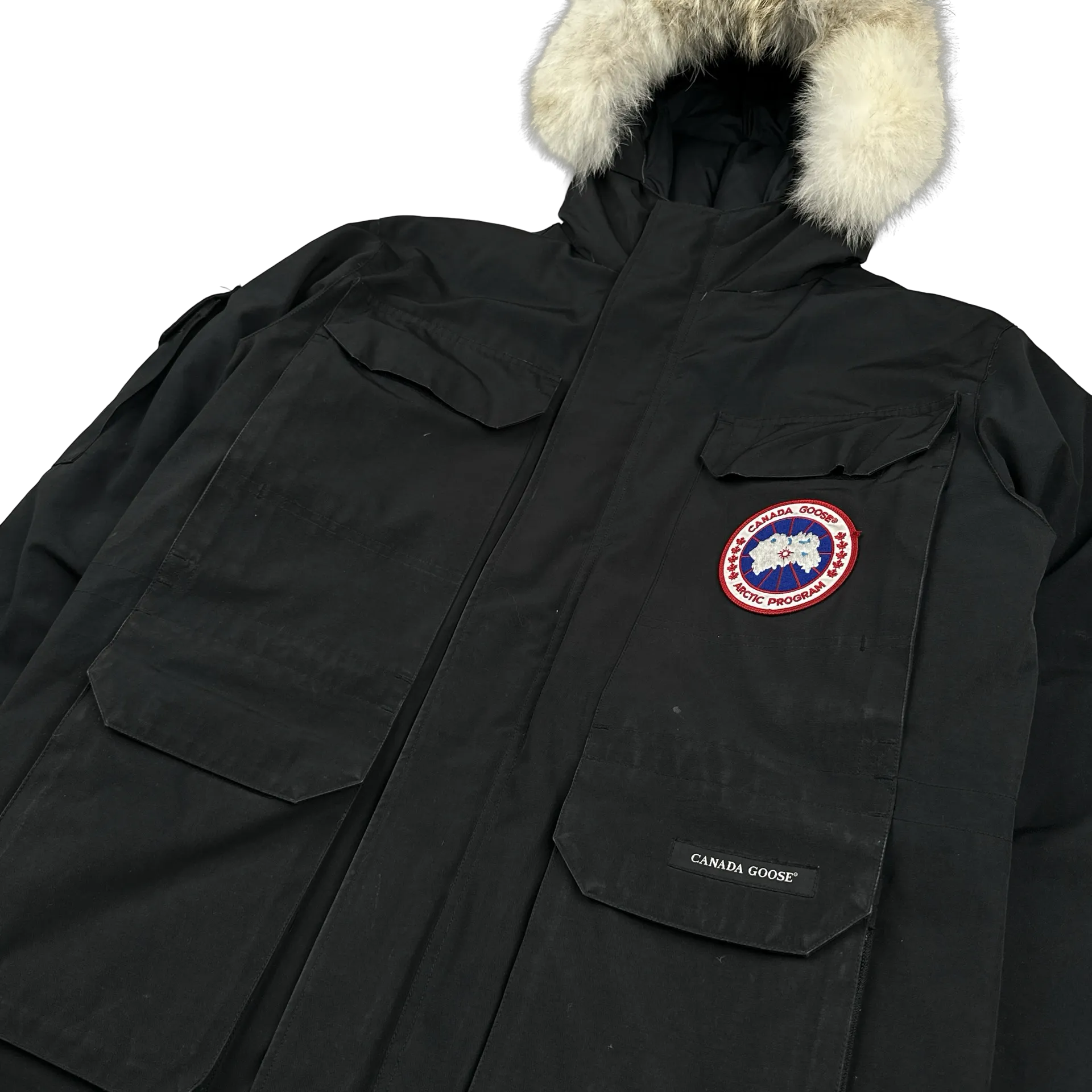 Canada Goose Black Premium Down Coyote Fur Hood Expedition Parka Jacket - Small