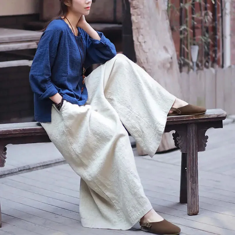 Chic Vintage Linen Culottes: Must-Have Casual Summer Staple