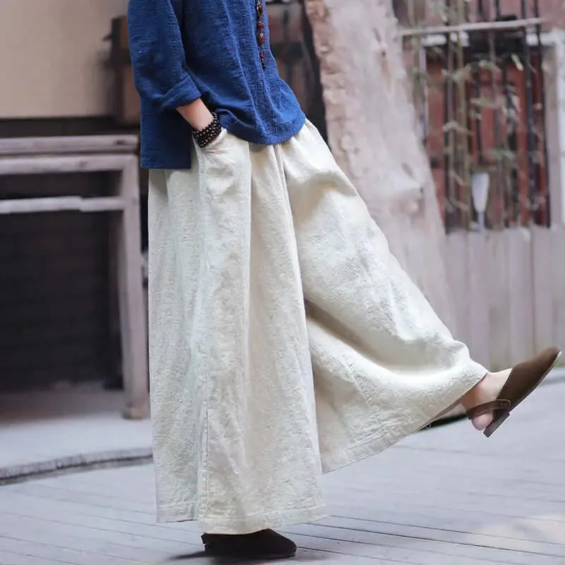 Chic Vintage Linen Culottes: Must-Have Casual Summer Staple