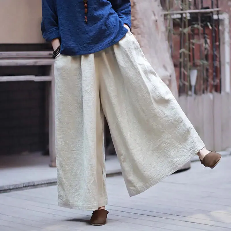 Chic Vintage Linen Culottes: Must-Have Casual Summer Staple