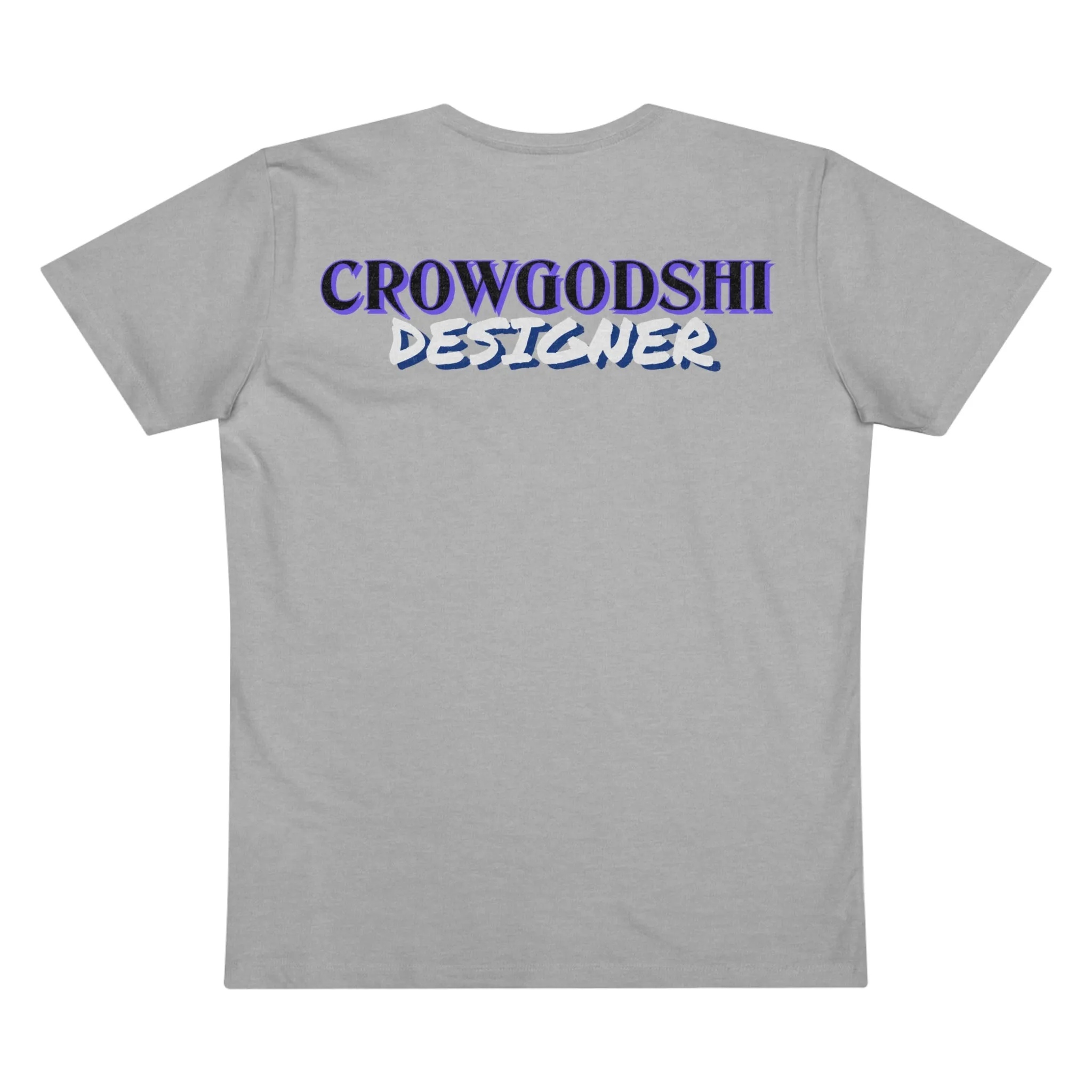 Crowgodshi Designer First Generation Men’s Presenter V-neck, PURPLE LOGO