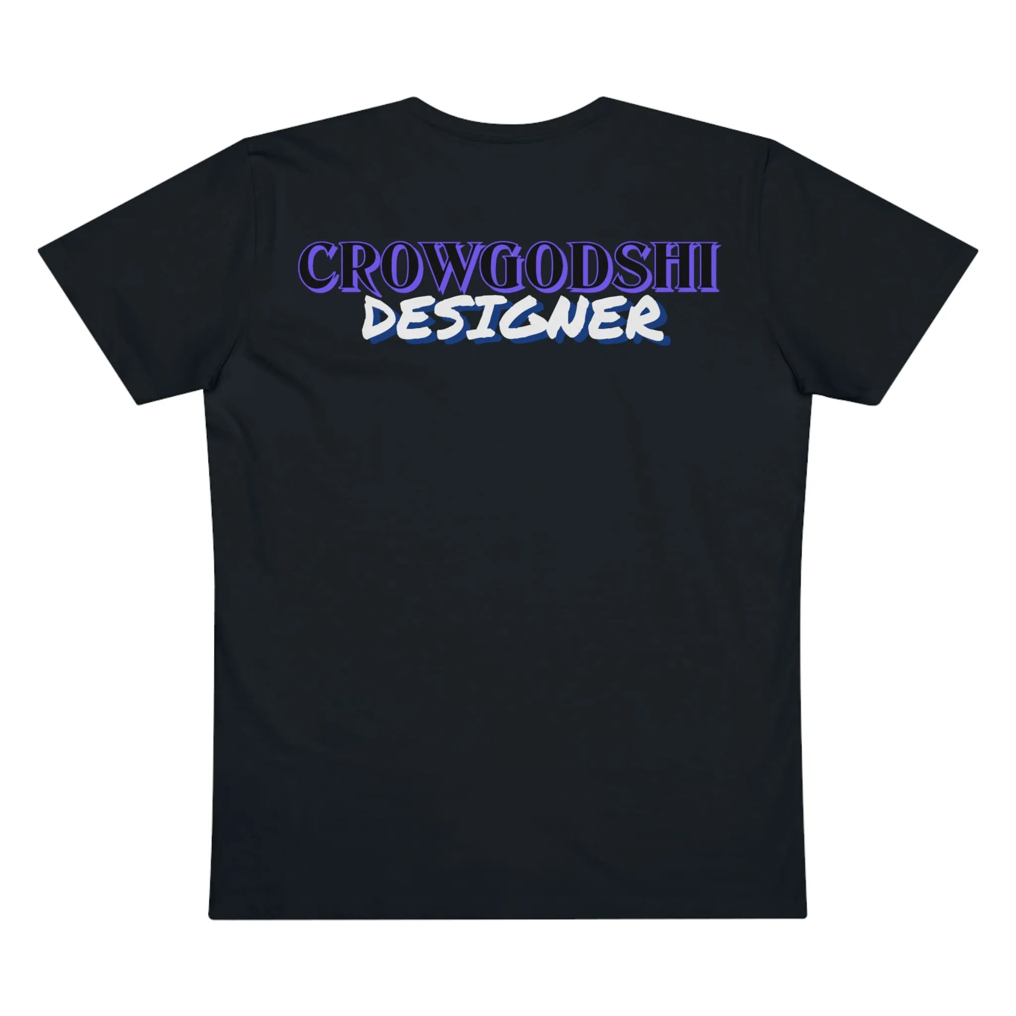 Crowgodshi Designer First Generation Men’s Presenter V-neck, PURPLE LOGO