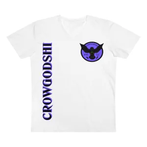 Crowgodshi Designer First Generation Men’s Presenter V-neck, PURPLE LOGO