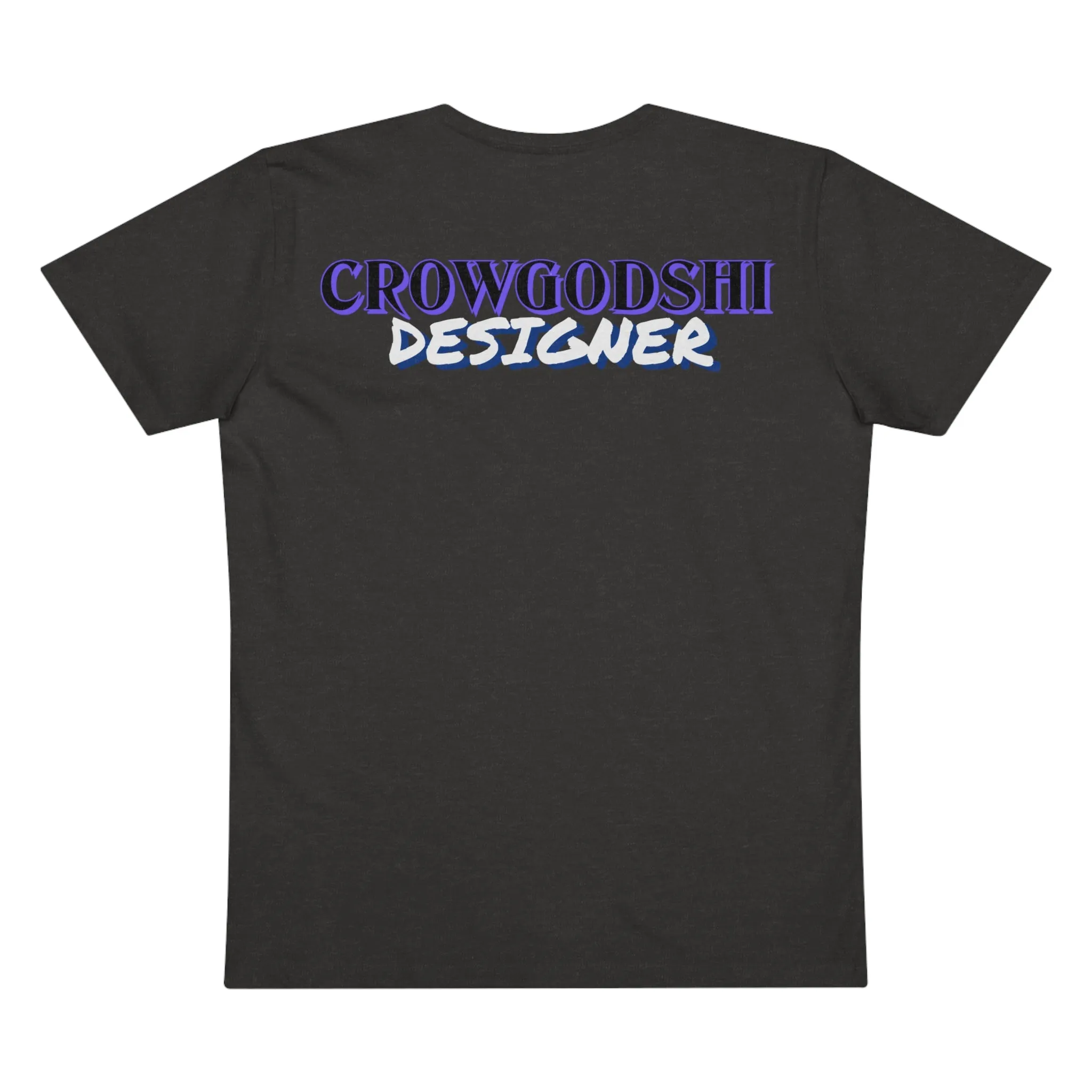 Crowgodshi Designer First Generation Men’s Presenter V-neck, PURPLE LOGO