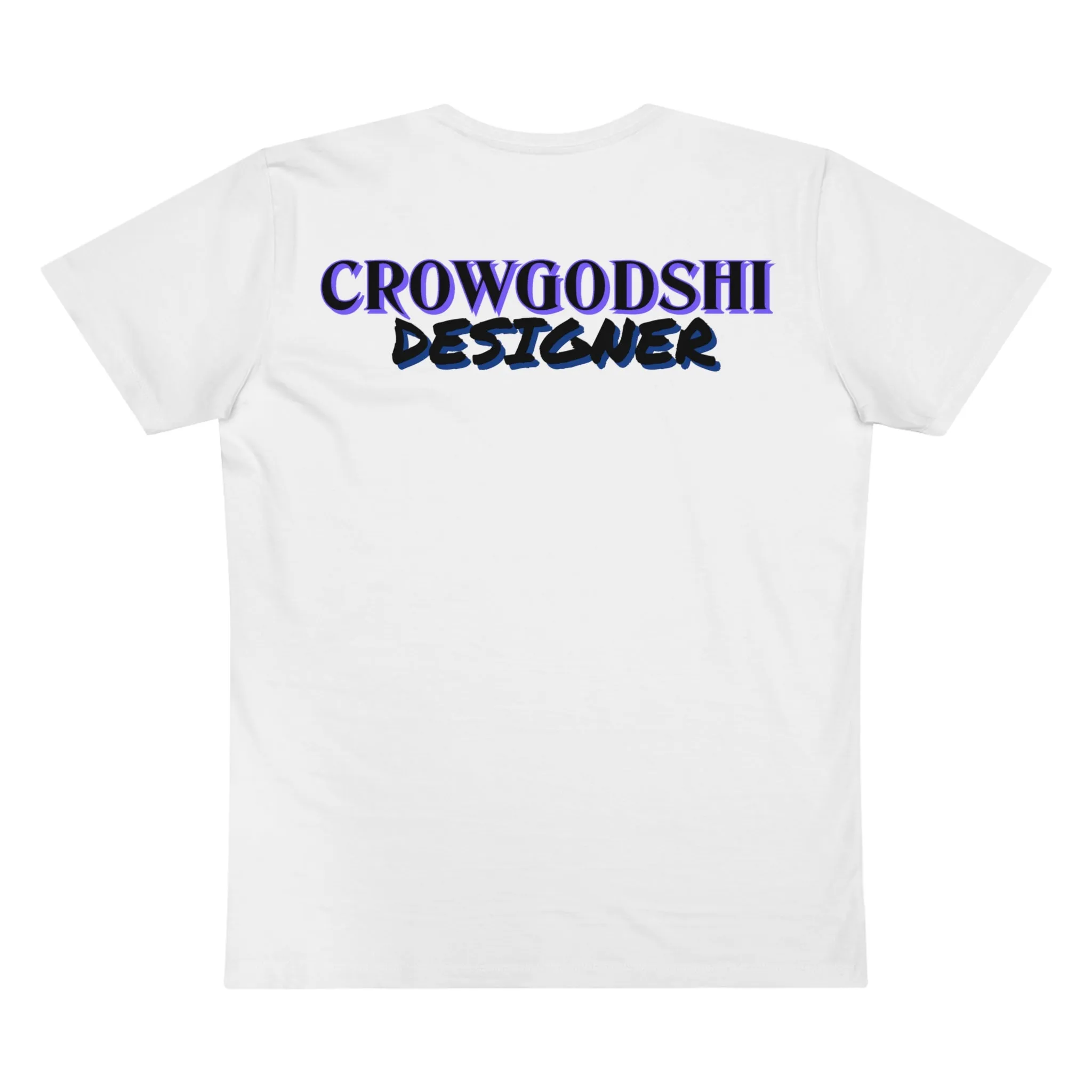 Crowgodshi Designer First Generation Men’s Presenter V-neck, PURPLE LOGO