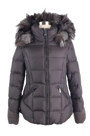 Down Puffer Jacket W/ Fur hood & Wool Trim