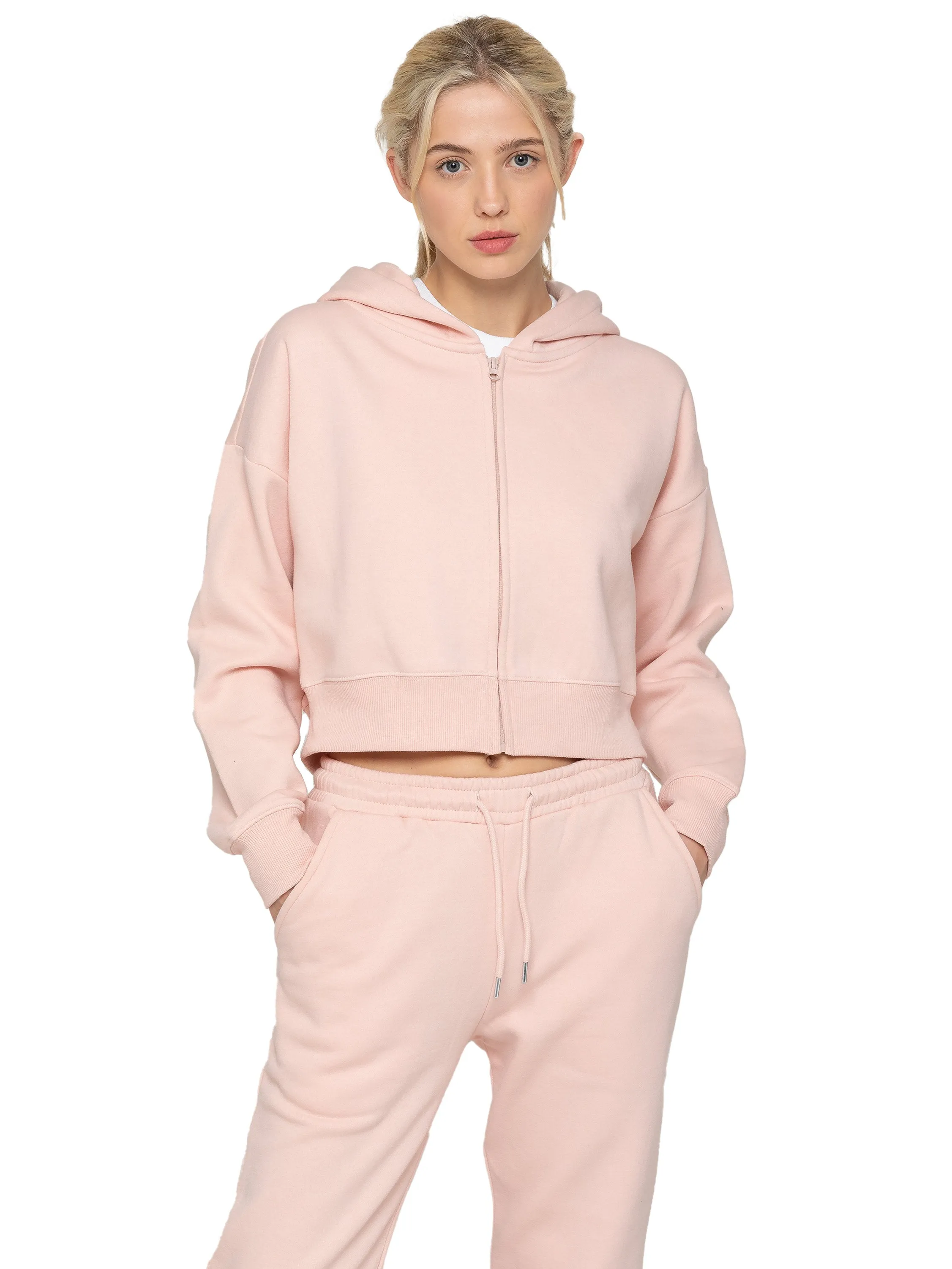 Enzo | Womens Cropped Zipped Hoodie