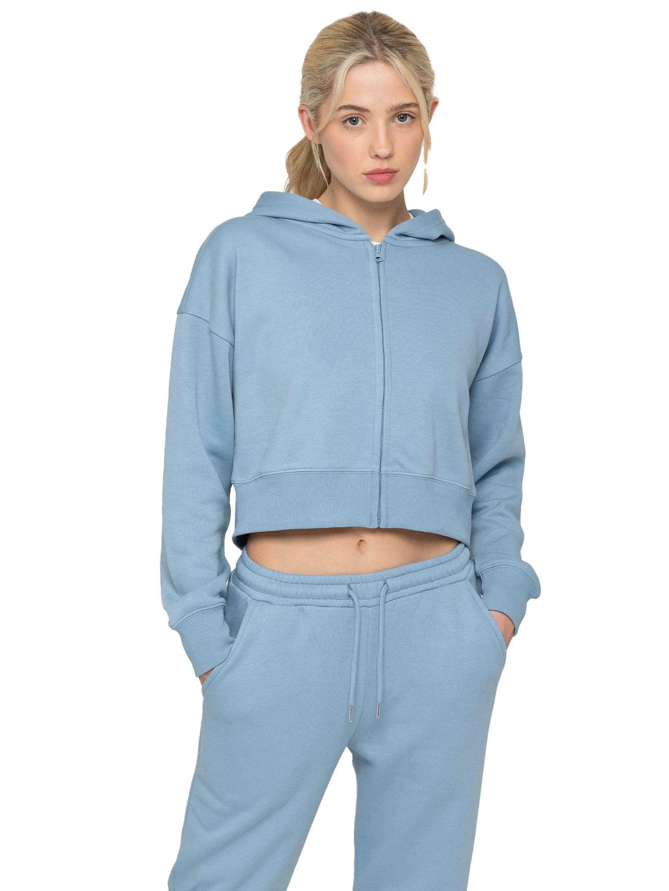 Enzo | Womens Cropped Zipped Hoodie