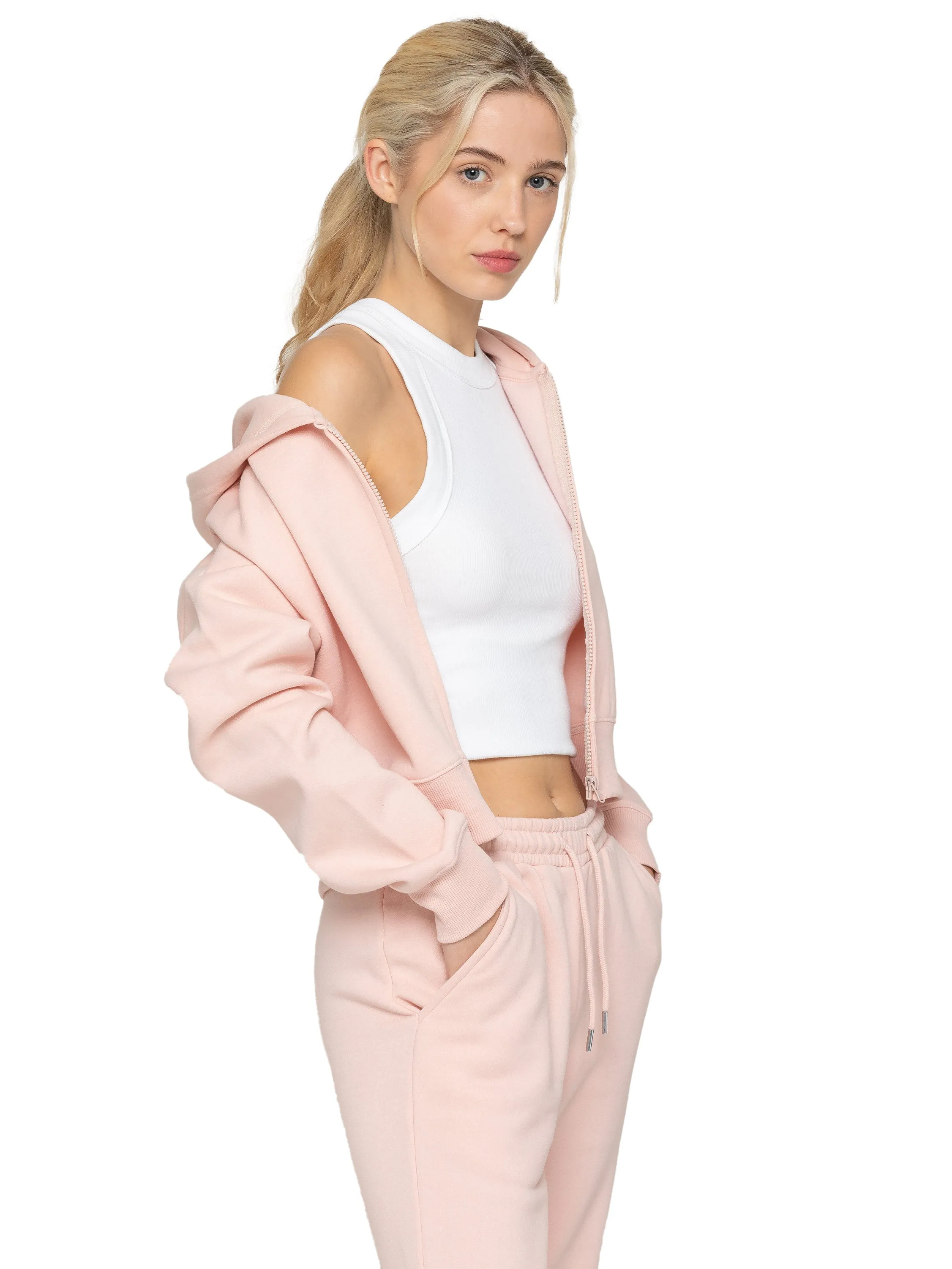 Enzo | Womens Cropped Zipped Hoodie