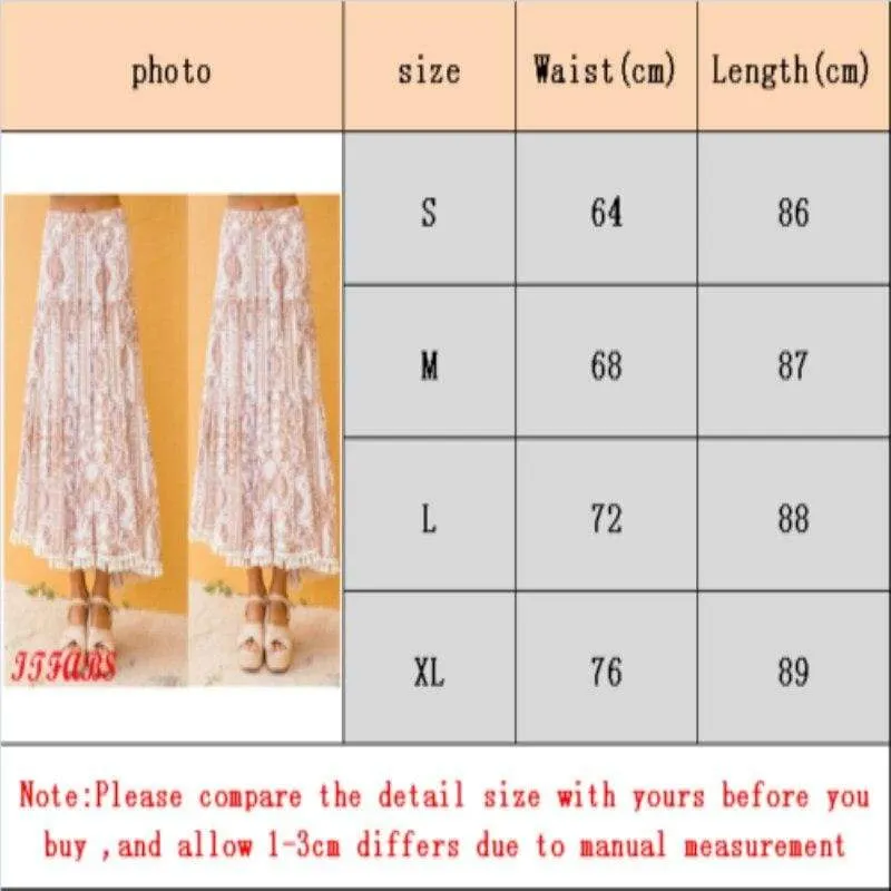 FashionSierra - New Women Summer Boho Floral Print Maxi Skirt Summer Holiday Long Skirt Beach Skirt arrival Long Retro Skirt Sundress Hot