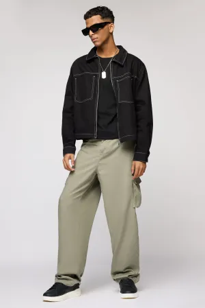 Field Olive Men’s Cargo Korean Pants