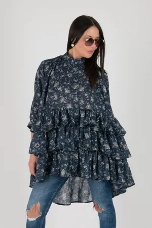 Flounces Loose Summer Shirt NOOR