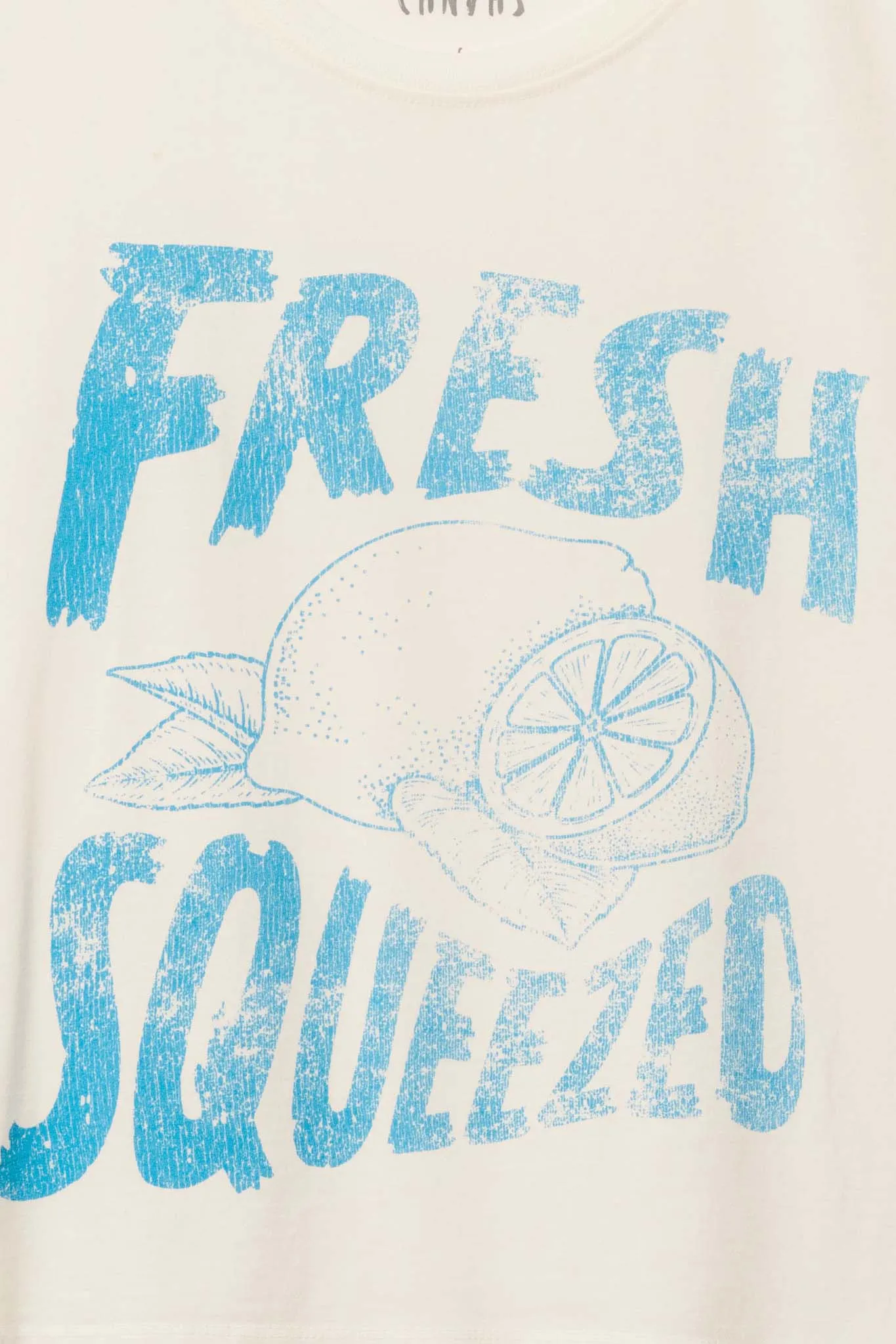 Fresh Squeezed Vintage-Print Sleeveless Graphic Tee