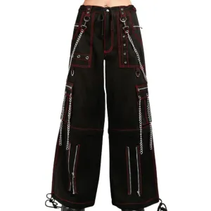 Gothic Electro Emo Pant - Black/Red 2