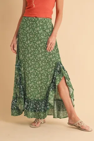 Green with Envy Maxi Skirt