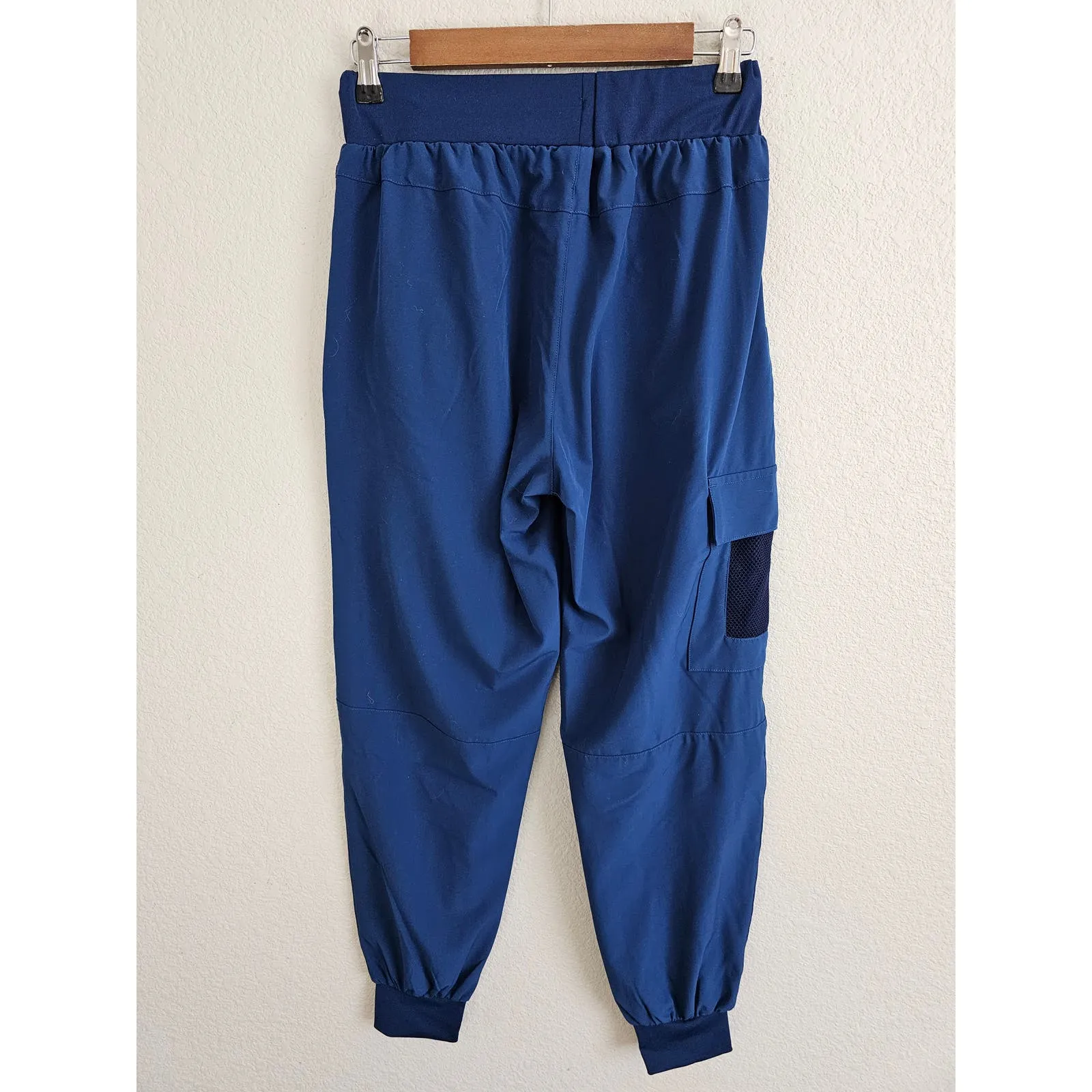 Heathyoga Womens Sz M Jogger Athletic Pants Bright Blue Cargo