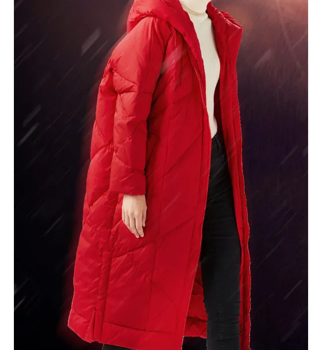 Hooded Women Puffer Coat Loose Winter Jacket Winter Women Down Coat 87708