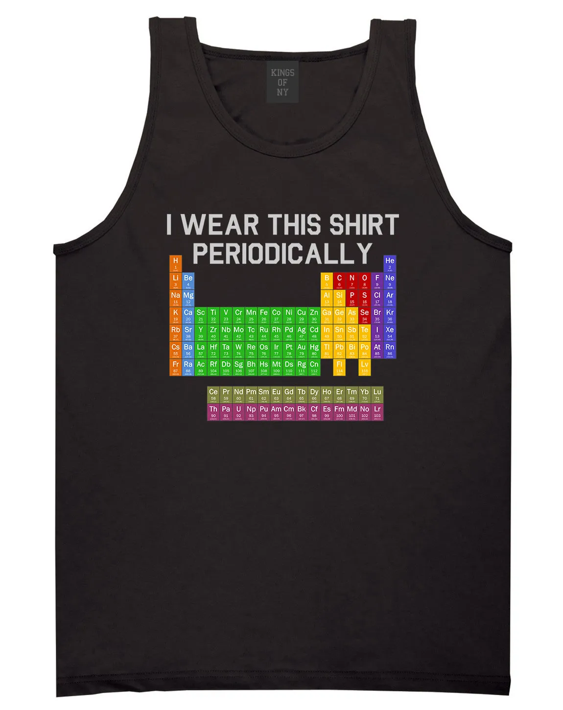 I Wear This Shirt Periodically Funny Science Mens Tank Top T-Shirt