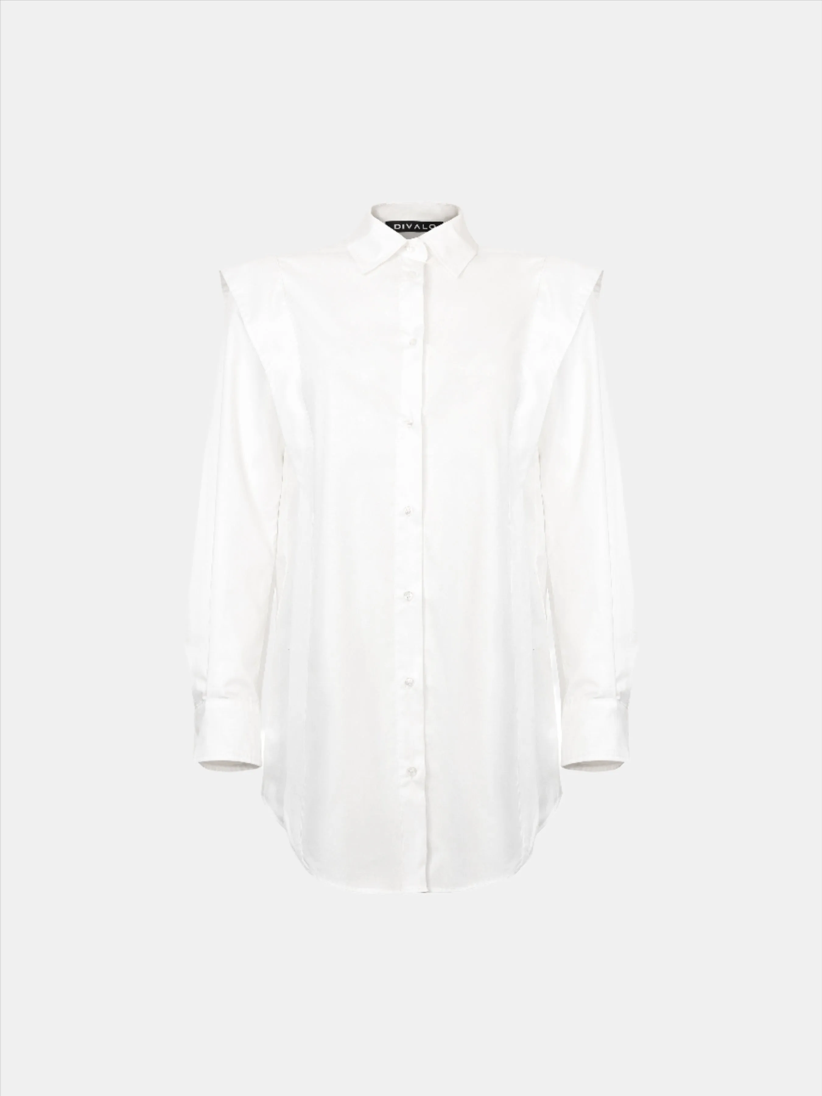 KEISD white wide shoulders shirt