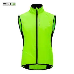 Lightweight Cycling Vest Men Women Reflective Windproof MTB Bike Windbreaker Mesh Back Running Gilet Wind Vest Jacket