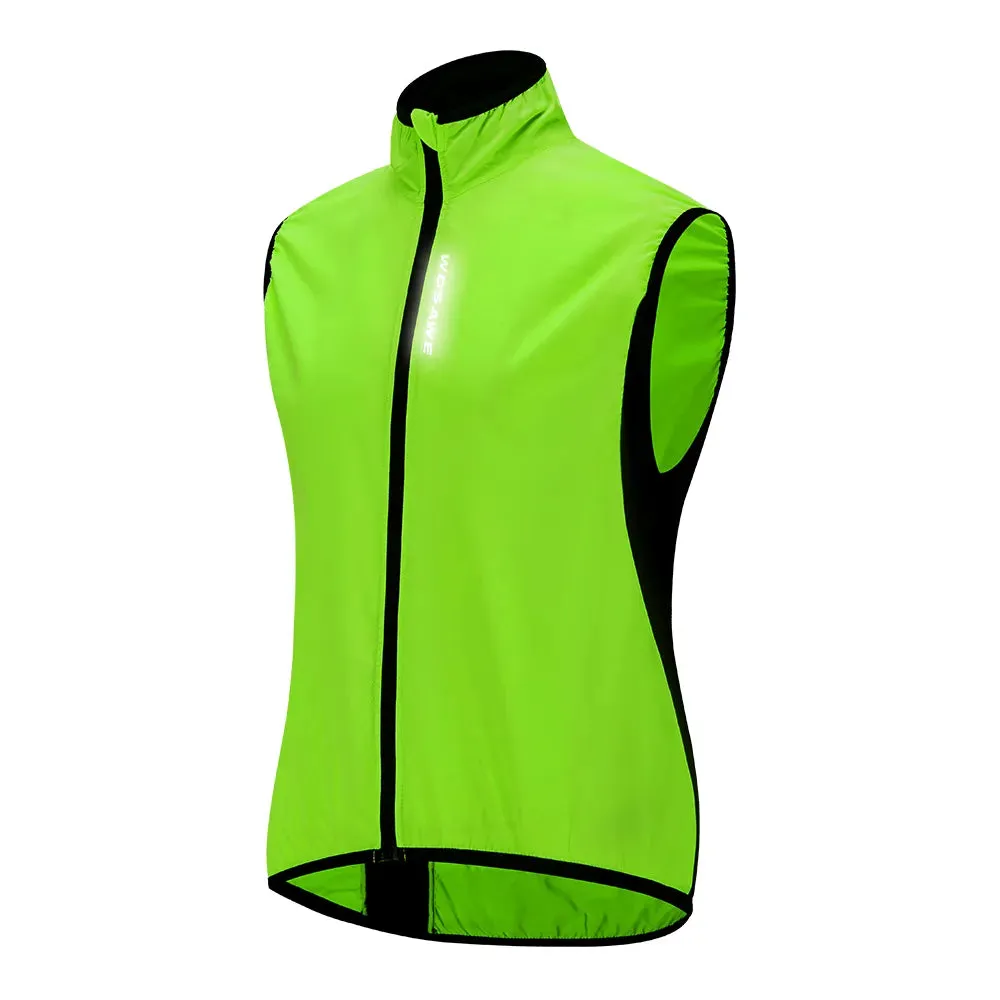 Lightweight Cycling Vest Men Women Reflective Windproof MTB Bike Windbreaker Mesh Back Running Gilet Wind Vest Jacket