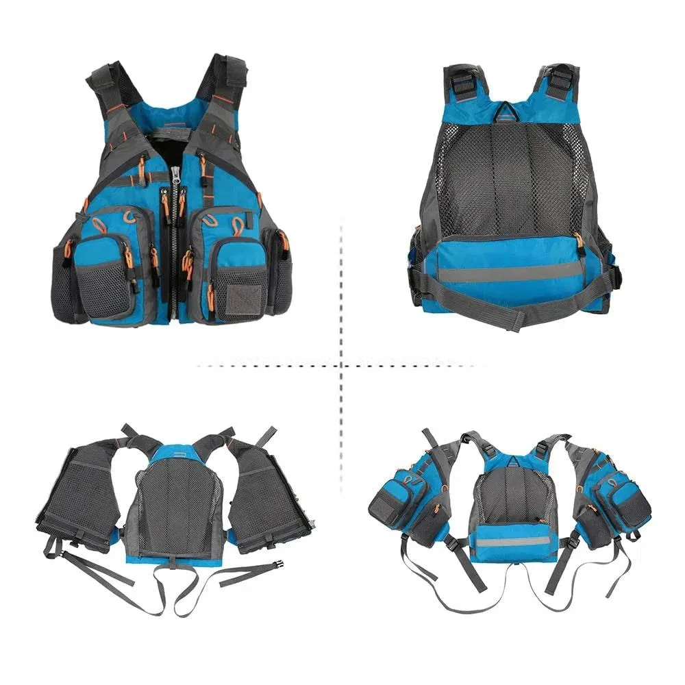 Lixada Adult Life Jacket Vest Safety Jacket Outdoor Survival Fishing Life Vest Jacket Swimming Hunting Vest Swimwear for Fishing