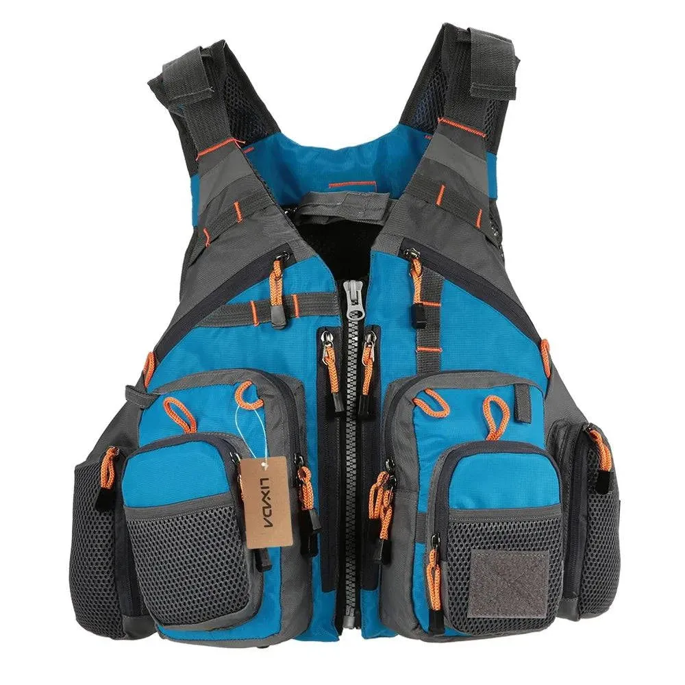 Lixada Adult Life Jacket Vest Safety Jacket Outdoor Survival Fishing Life Vest Jacket Swimming Hunting Vest Swimwear for Fishing