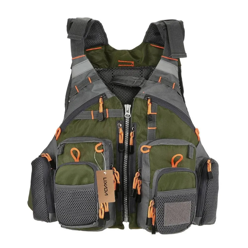 Lixada Adult Life Jacket Vest Safety Jacket Outdoor Survival Fishing Life Vest Jacket Swimming Hunting Vest Swimwear for Fishing