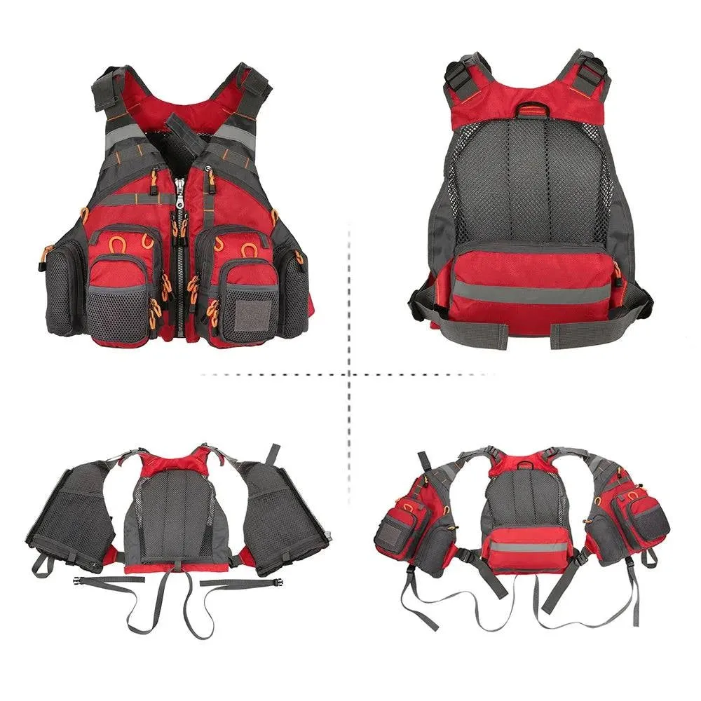 Lixada Adult Life Jacket Vest Safety Jacket Outdoor Survival Fishing Life Vest Jacket Swimming Hunting Vest Swimwear for Fishing