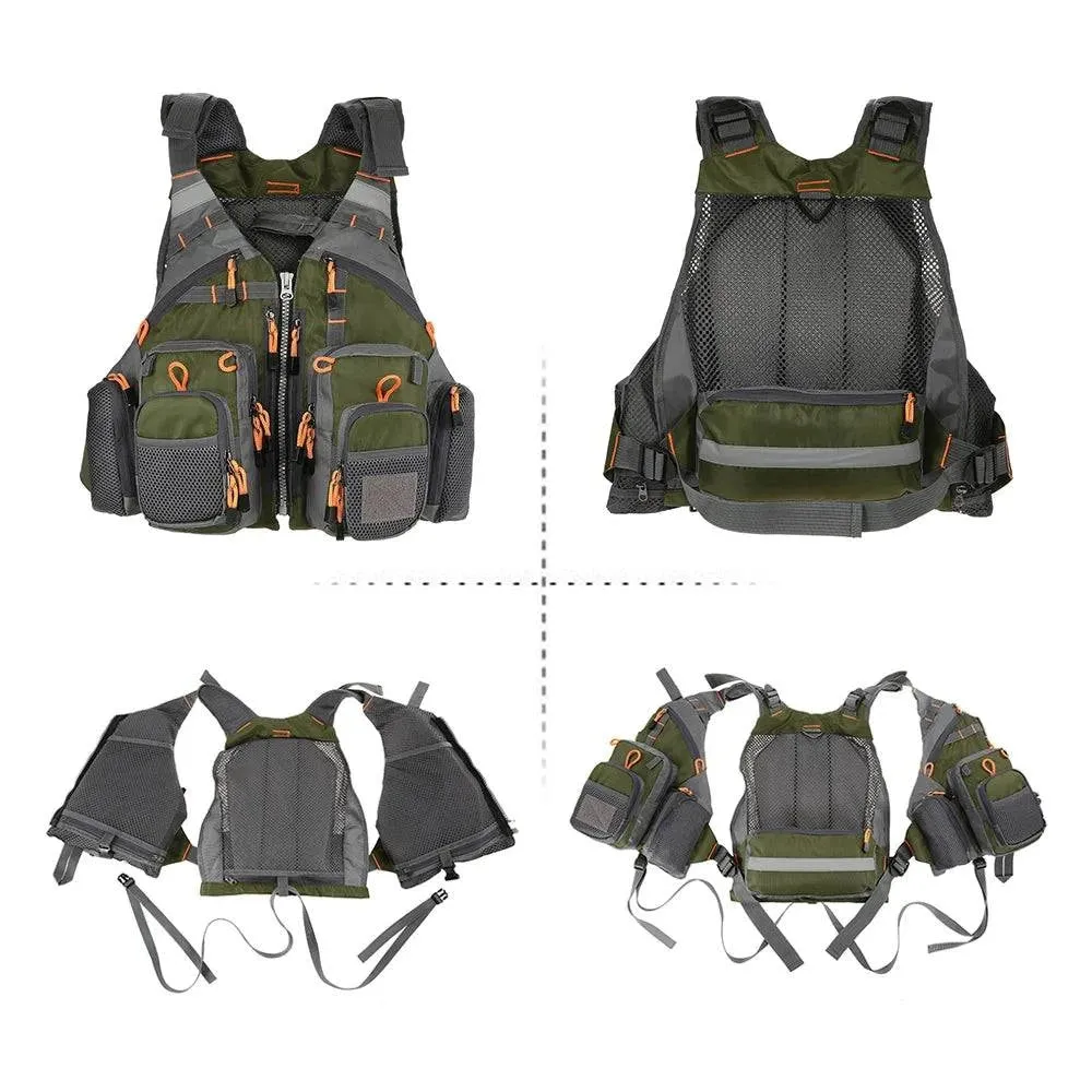 Lixada Adult Life Jacket Vest Safety Jacket Outdoor Survival Fishing Life Vest Jacket Swimming Hunting Vest Swimwear for Fishing