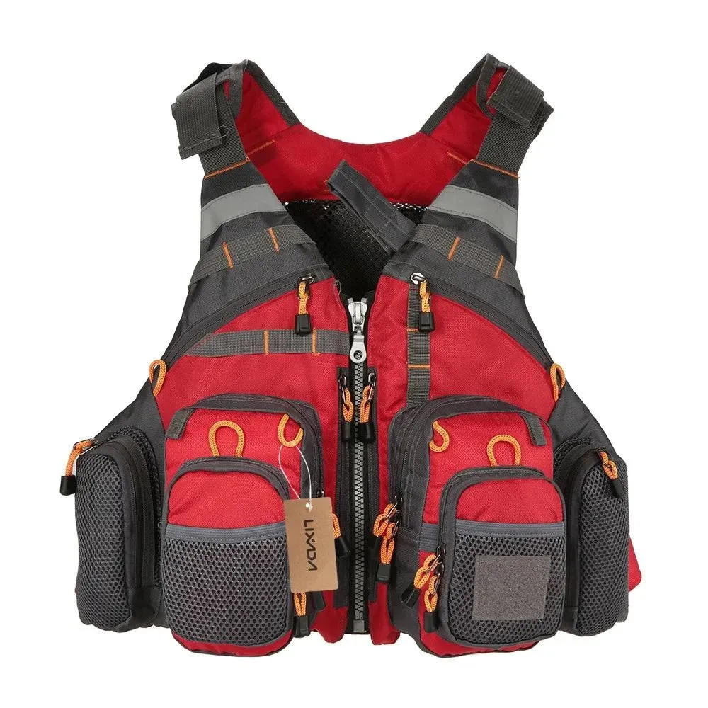 Lixada Adult Life Jacket Vest Safety Jacket Outdoor Survival Fishing Life Vest Jacket Swimming Hunting Vest Swimwear for Fishing