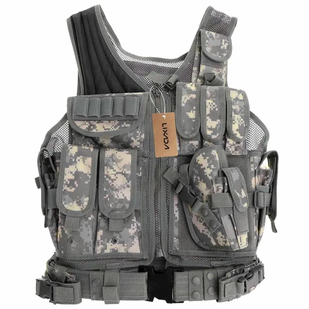 Lixada Tactical Vest Men Hunting Vest Tactical Military Vest Camouflage Vest Body Molle Armor Outdoor Jungle Equipment 5 Color