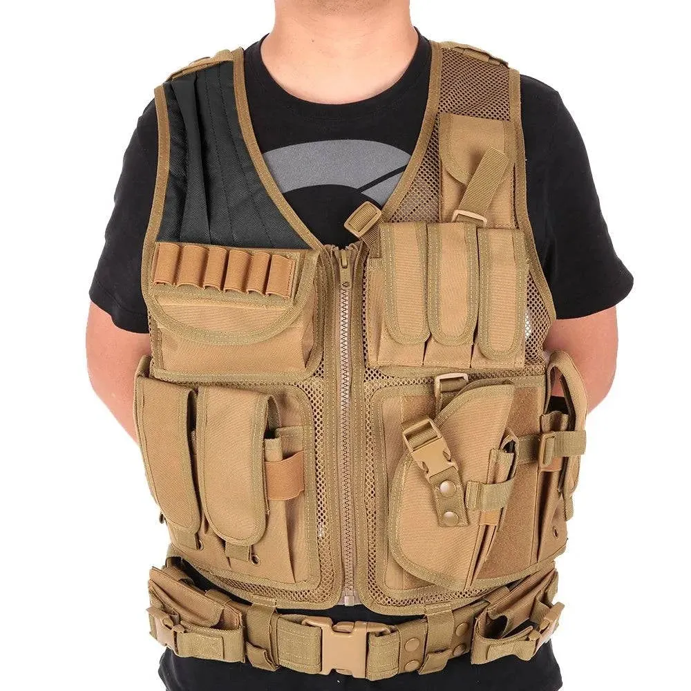 Lixada Tactical Vest Men Hunting Vest Tactical Military Vest Camouflage Vest Body Molle Armor Outdoor Jungle Equipment 5 Color