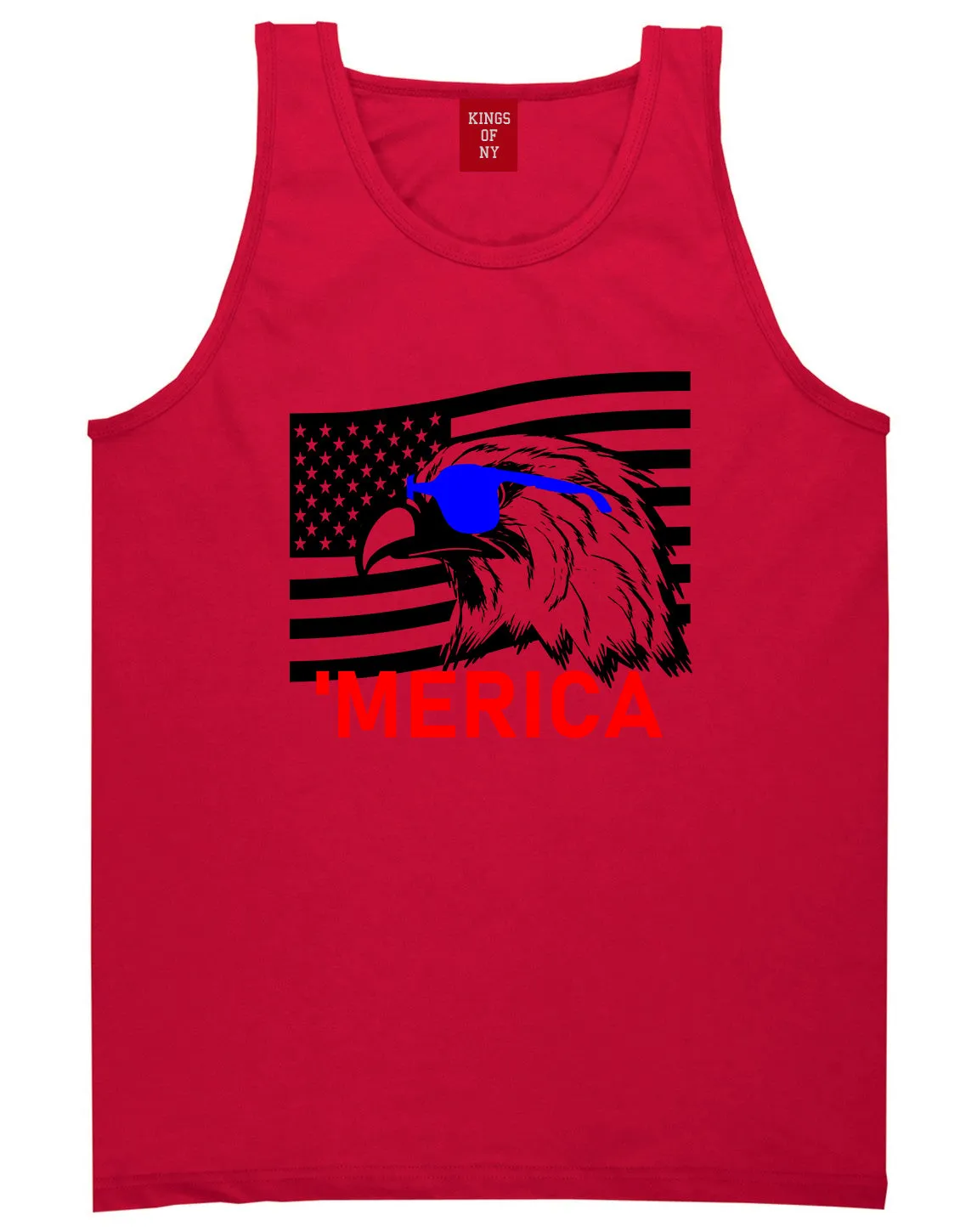 Merica Eagle Flag Funny Patriotic Mens Tank Top T-Shirt