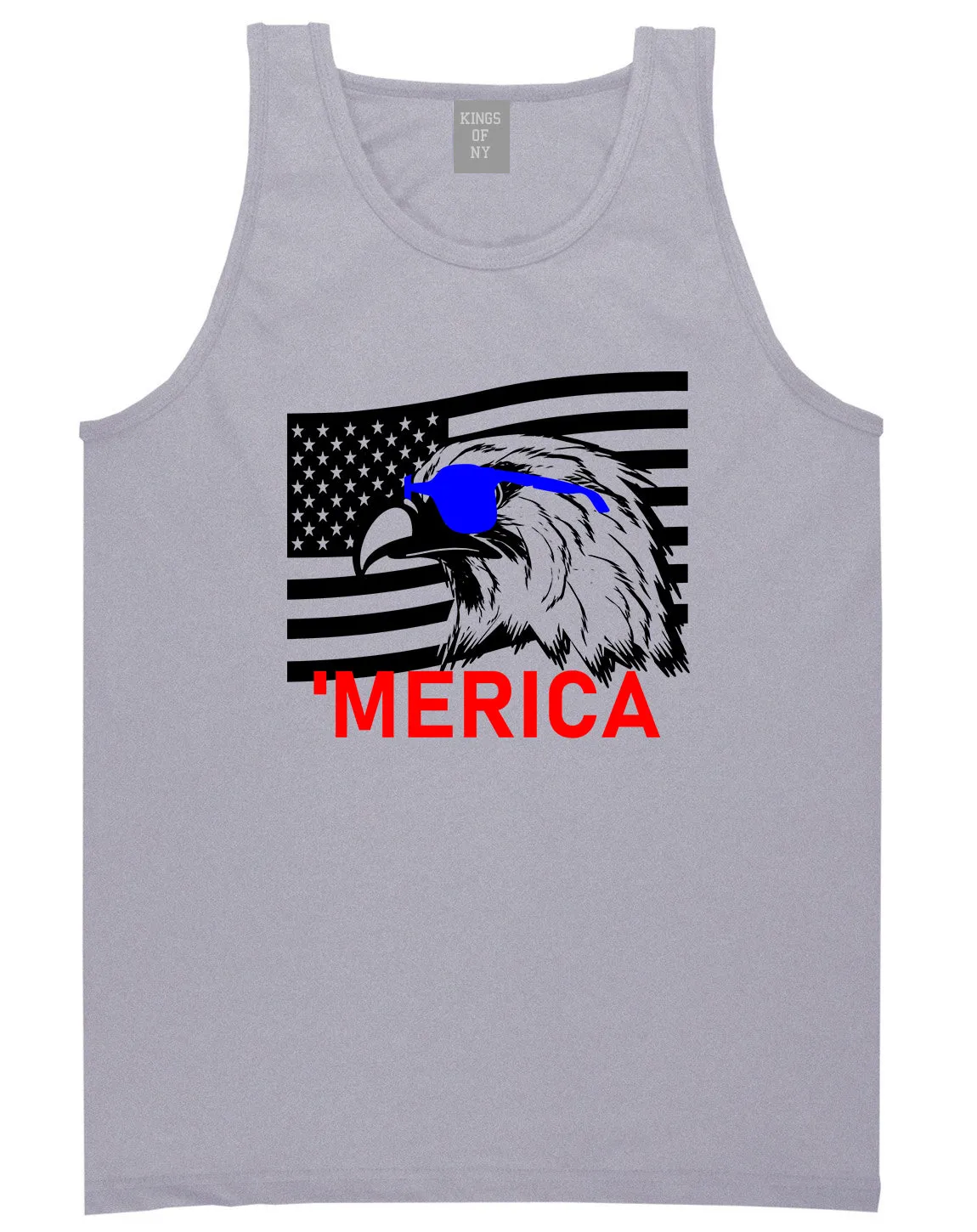 Merica Eagle Flag Funny Patriotic Mens Tank Top T-Shirt