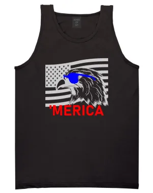 Merica Eagle Flag Funny Patriotic Mens Tank Top T-Shirt