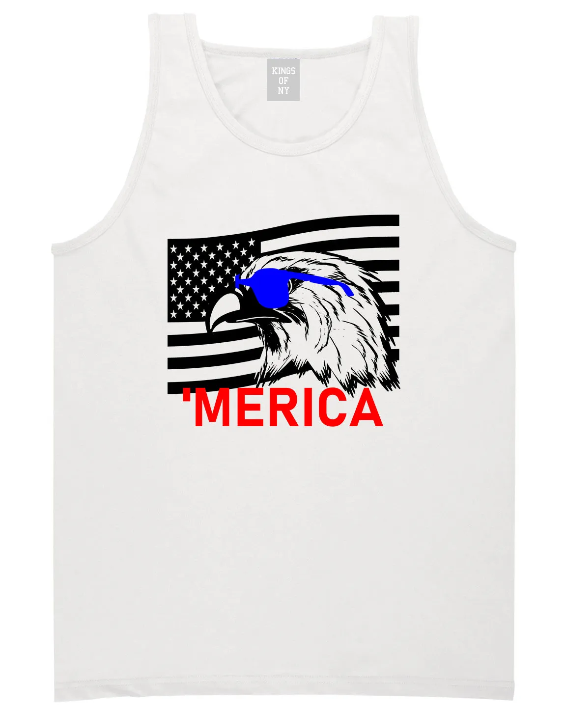 Merica Eagle Flag Funny Patriotic Mens Tank Top T-Shirt