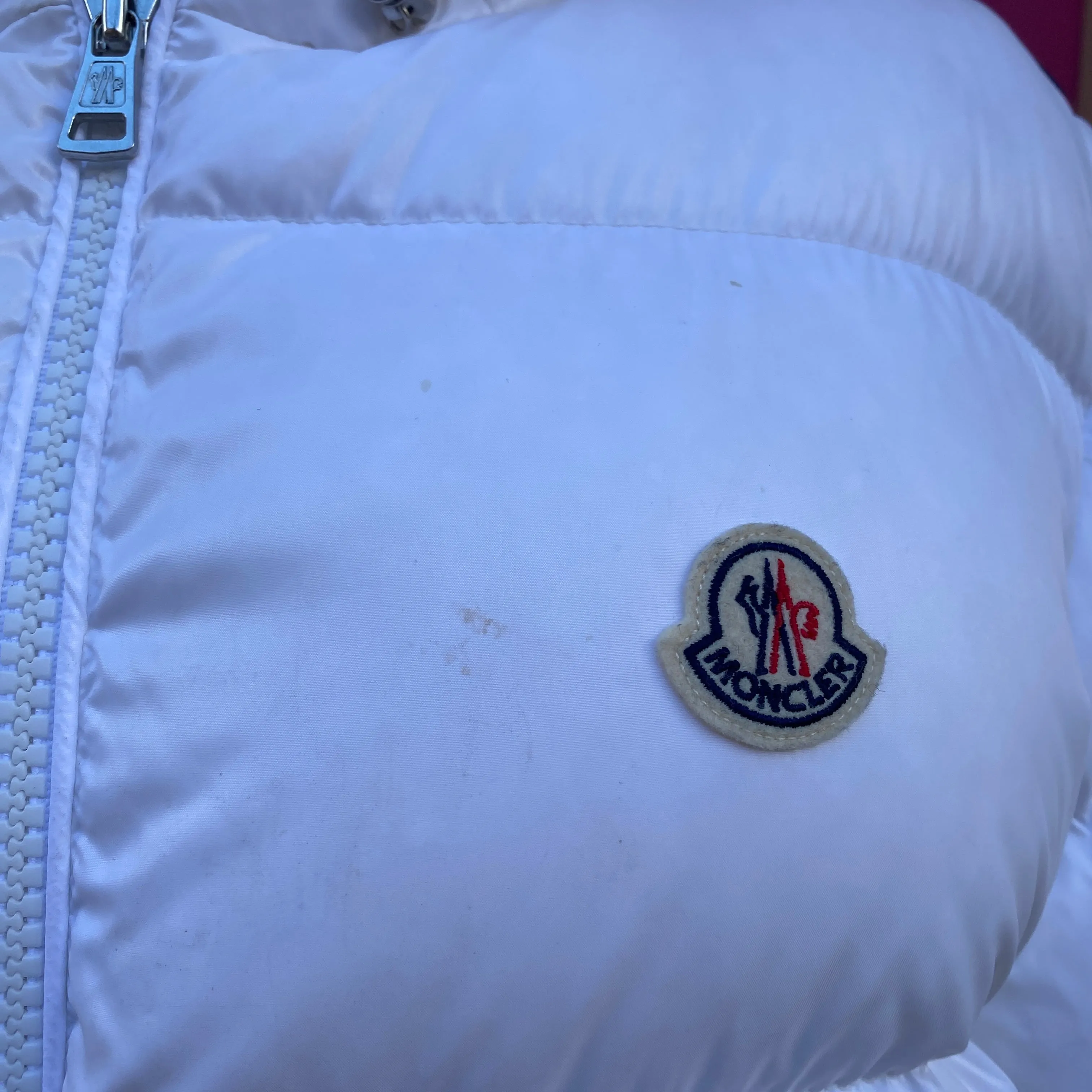 Moncler white Dincer Giubbotto jacket size XL (mens) **as is**