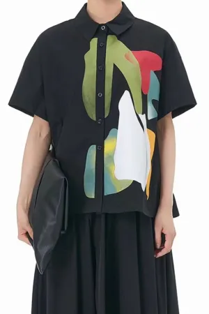 Multicolor Abstract Print Shirt