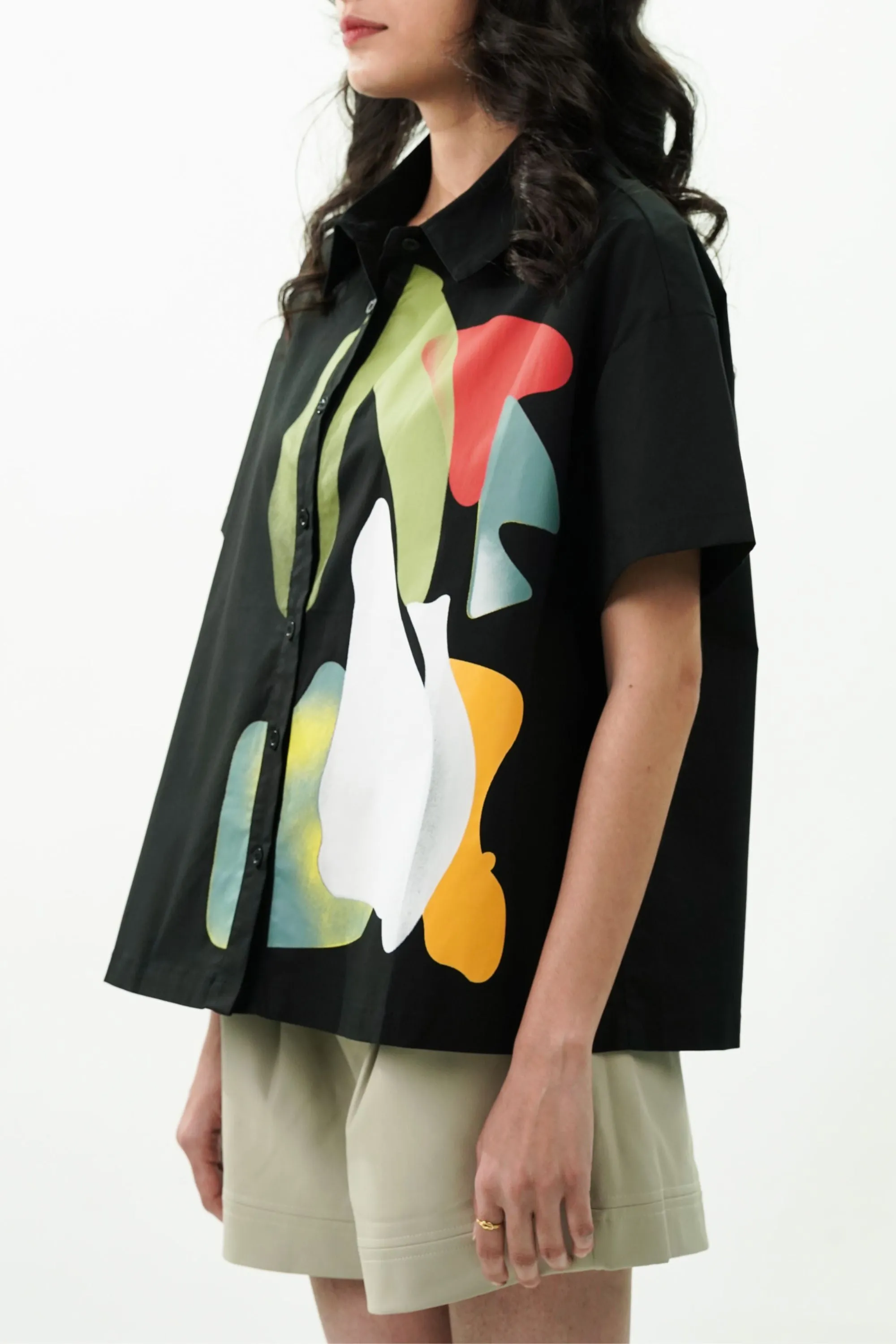 Multicolor Abstract Print Shirt