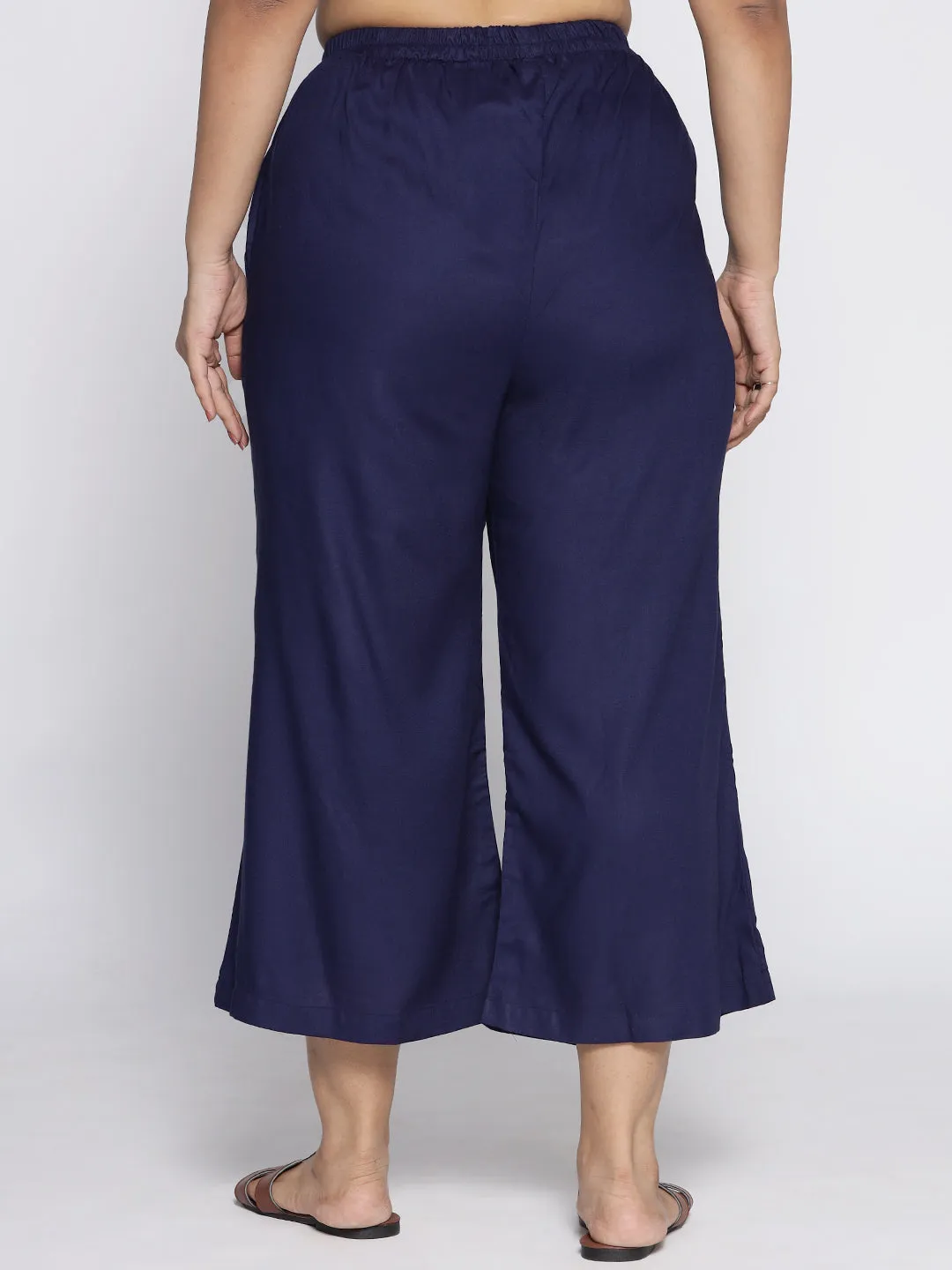 Navy Rayon Culottes