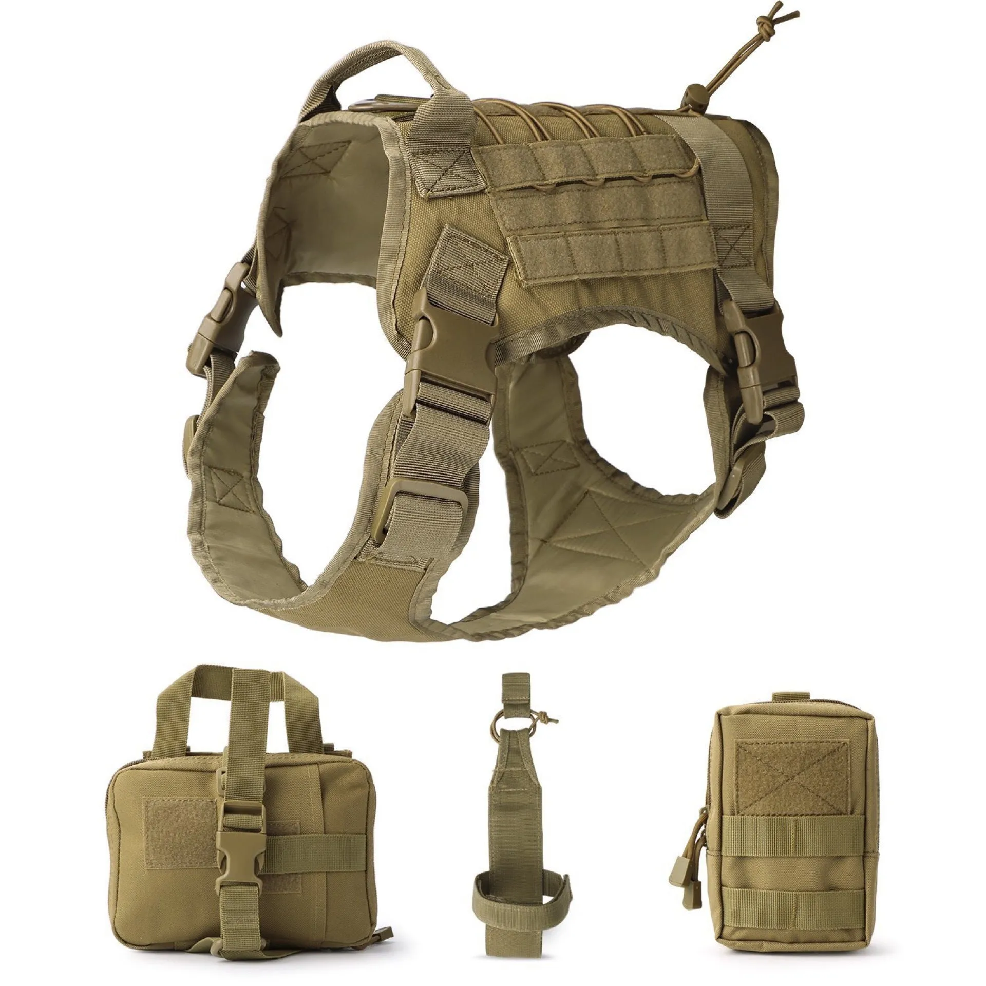 Outdoor Training Tactical Dog Vest Rope Rescue Accessory Kit