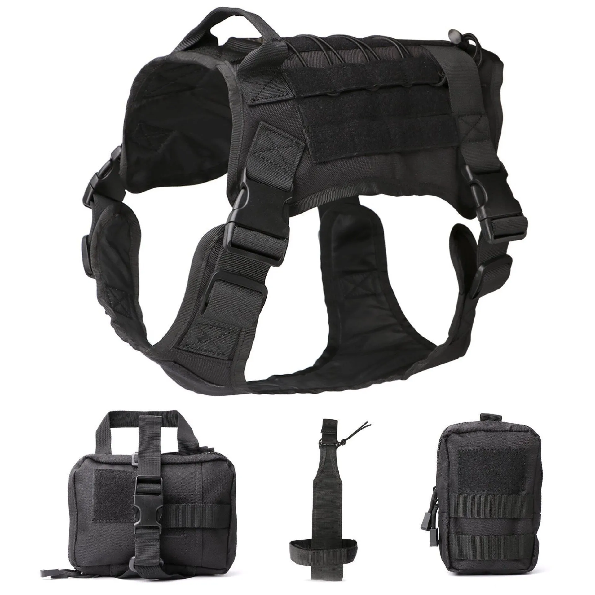 Outdoor Training Tactical Dog Vest Rope Rescue Accessory Kit