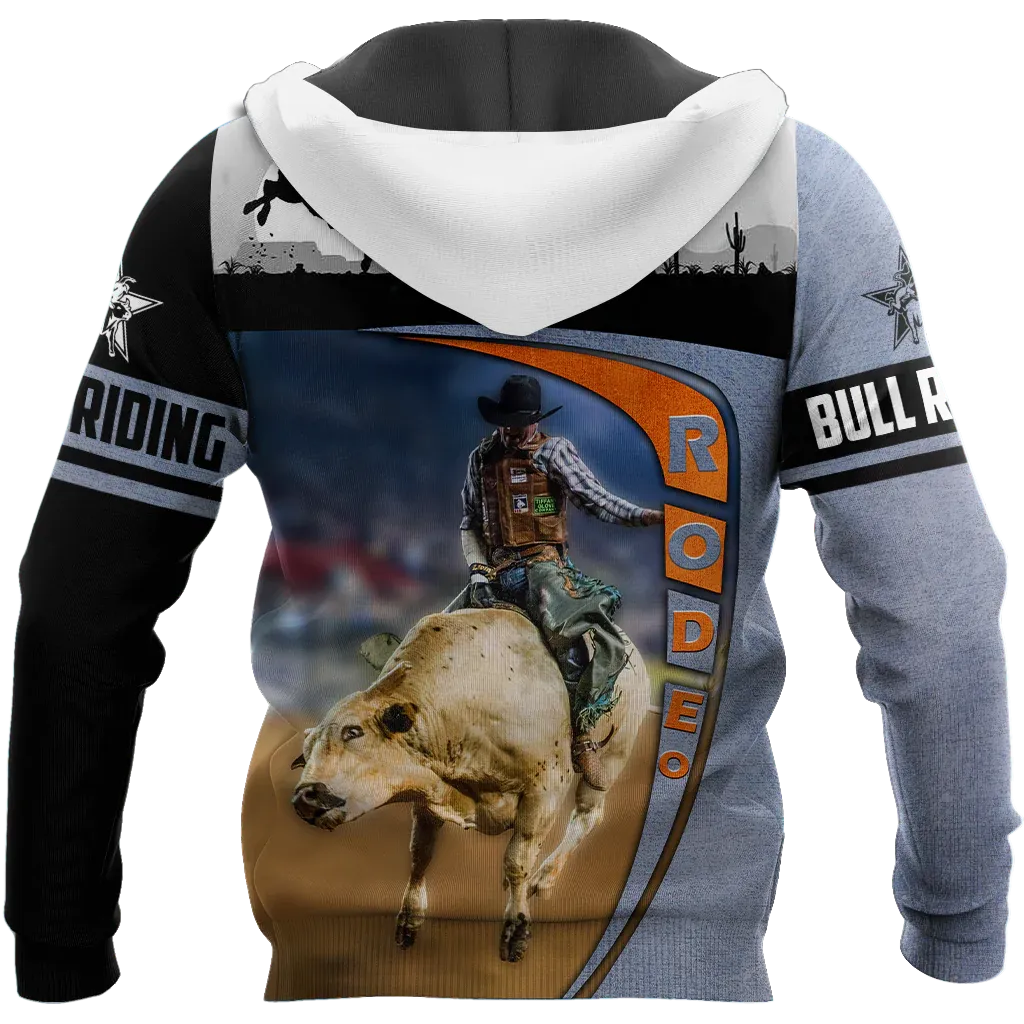 Personalized Name Bull Riding Unisex Hoodies Desert, Bull Hoodie, Riding Hoodie