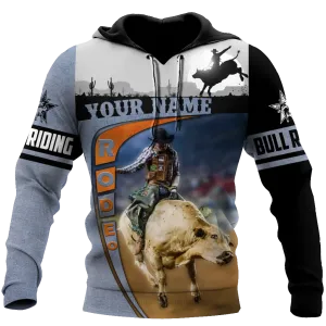 Personalized Name Bull Riding Unisex Hoodies Desert, Bull Hoodie, Riding Hoodie