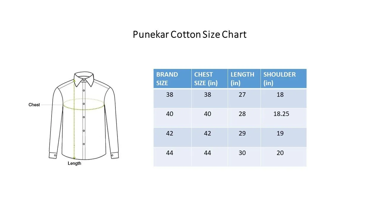 Punekar Cotton Sky Blue Color Pure Cotton Handmade Formal Shirt for Men's.