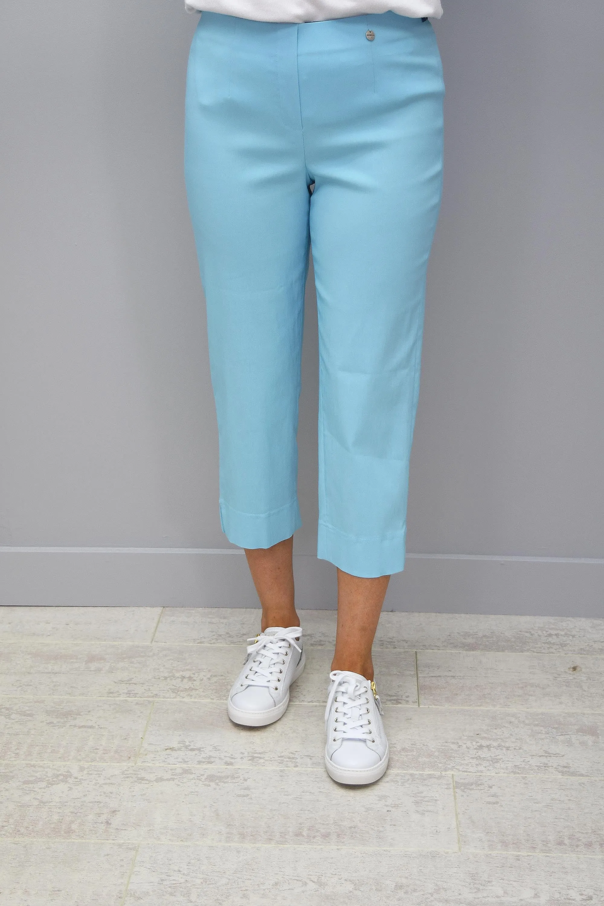 Robell Marie Cropped Trousers Turquoise- 51576 5499 170