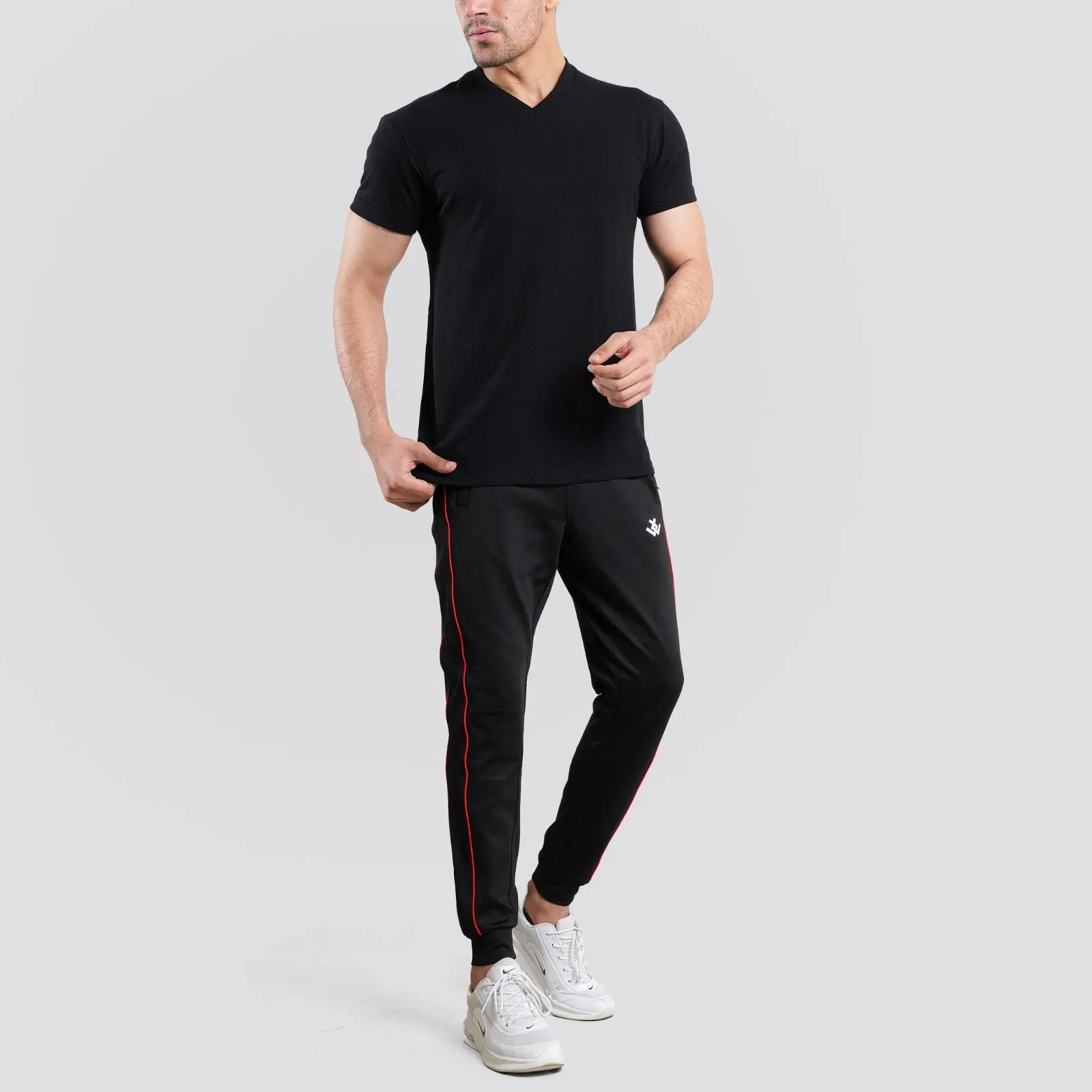 Short Sleeves V-Neck Black  Tee Shirt | Pack of 6, 12, 24 and 48